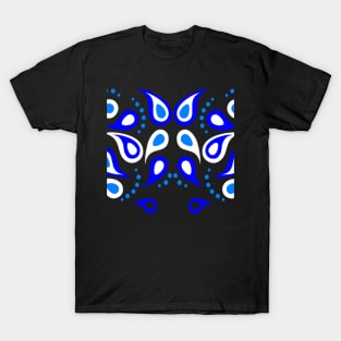 Paisley Pattern Blue T-Shirt